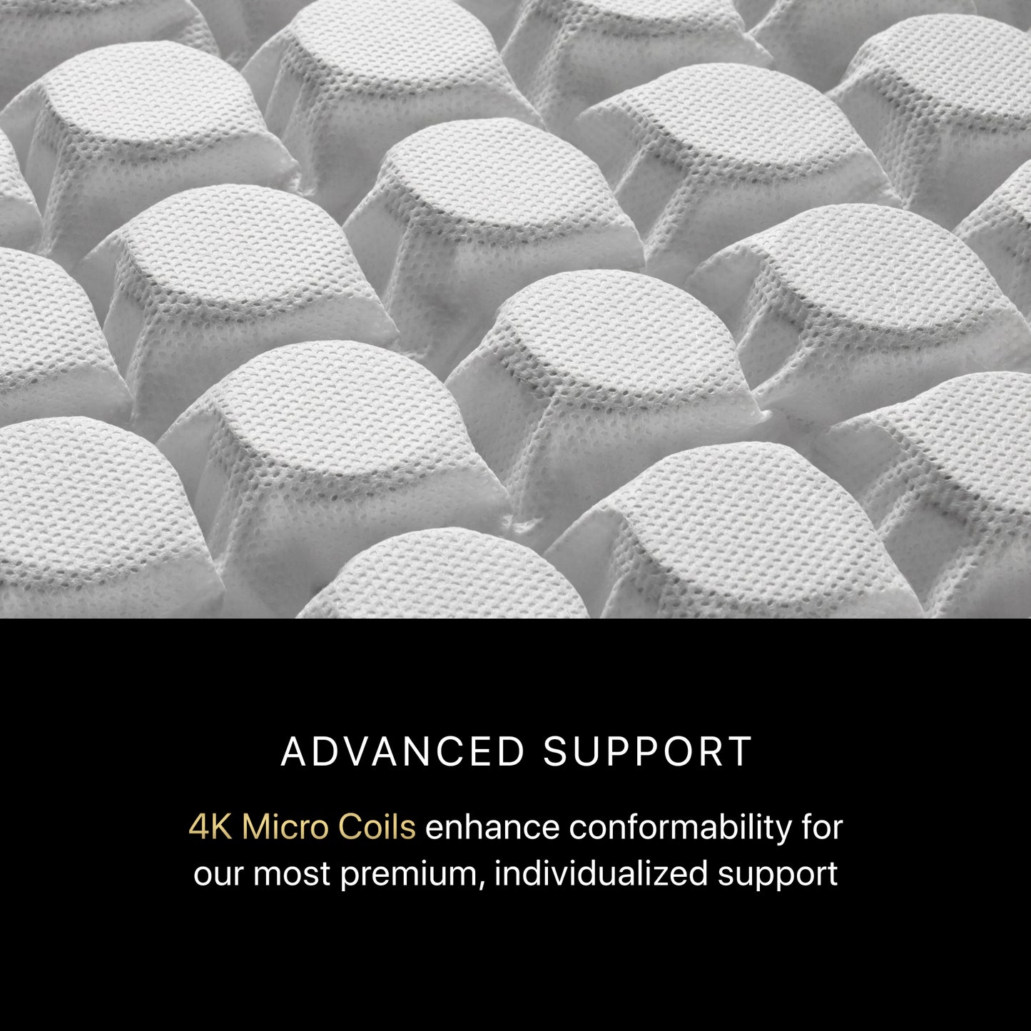 Close-up of Beautyrest 4K Micro Coils with text about advanced support