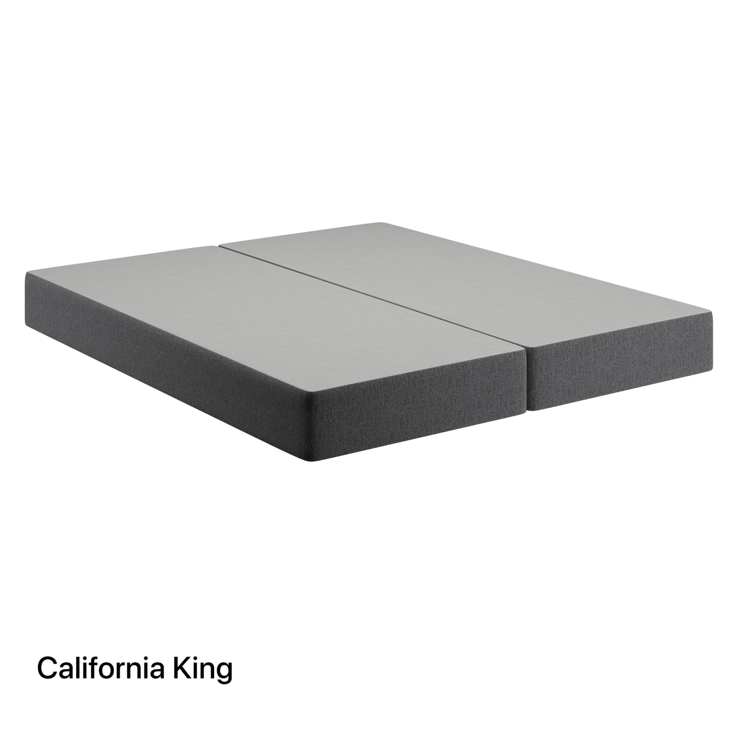 Beautyrest Flat Foundation 9" Cal King Size Gray foam mattress topper on a black background