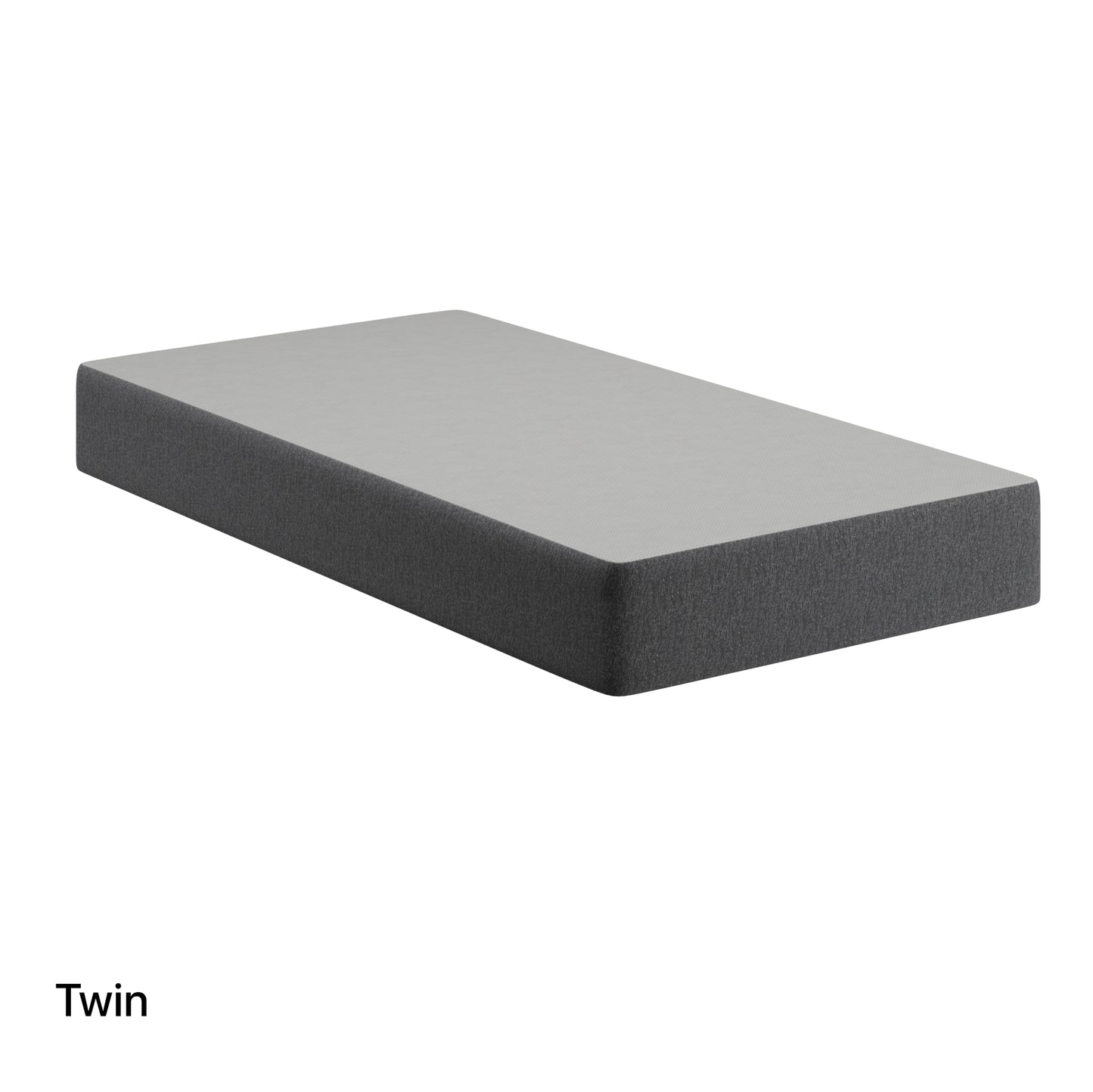 Beautyrest Flat Foundation 9" Twin Size Gray foam mattress topper on a black background