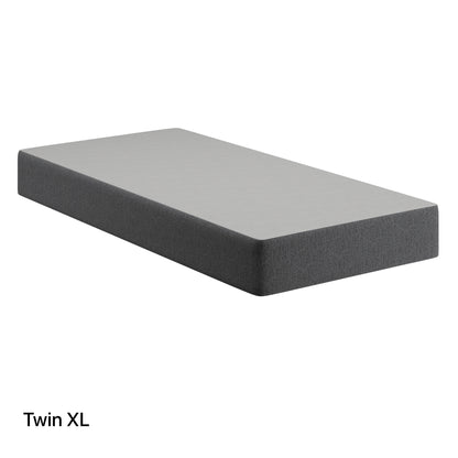 Beautyrest Flat Foundation 9" Twin XL  Size Gray foam mattress topper on a black background