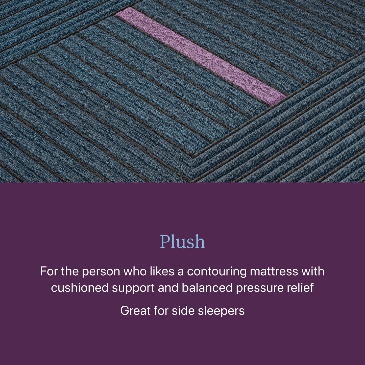 Closeup image of the Plush World Class Quilted Hybrid mattress